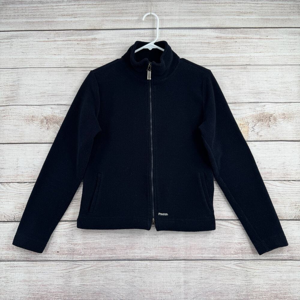 Pikeur Equestrian Embroidered Fleece Full Zip Jacket Womens Medium Navy Blue